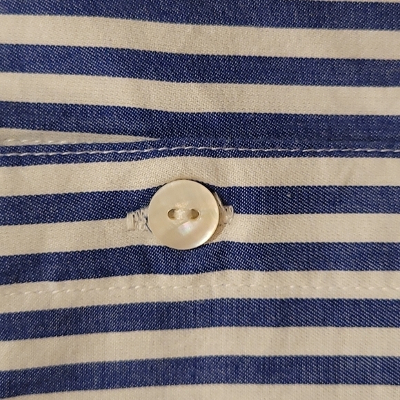 Nwt Orvis Button Up/Down Embroidered Striped Classic Women's Shirt Size 14 - Picture 9 of 10